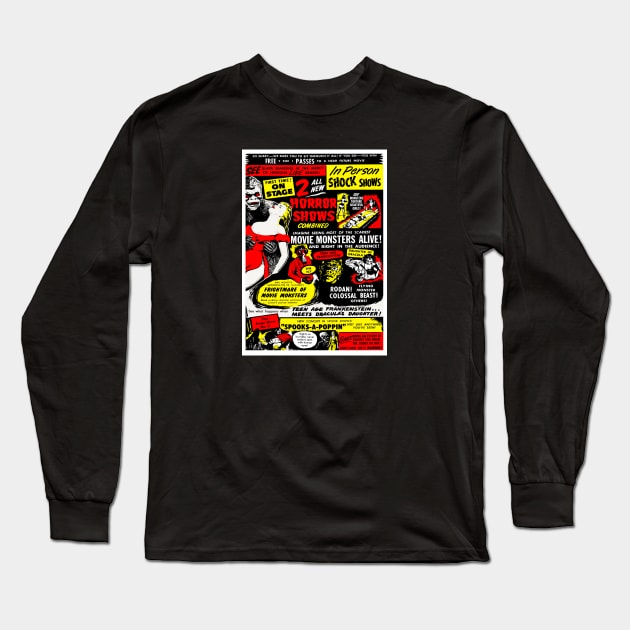 Dr. Macabre's Frightmare of Movie Monsters (1950s) 1 Long Sleeve T-Shirt by GardenOfNightmares